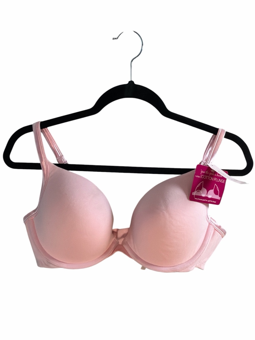 Cacique Women's Pink Cotton Plunge Bra Size‎ 40C NEW/NWT
